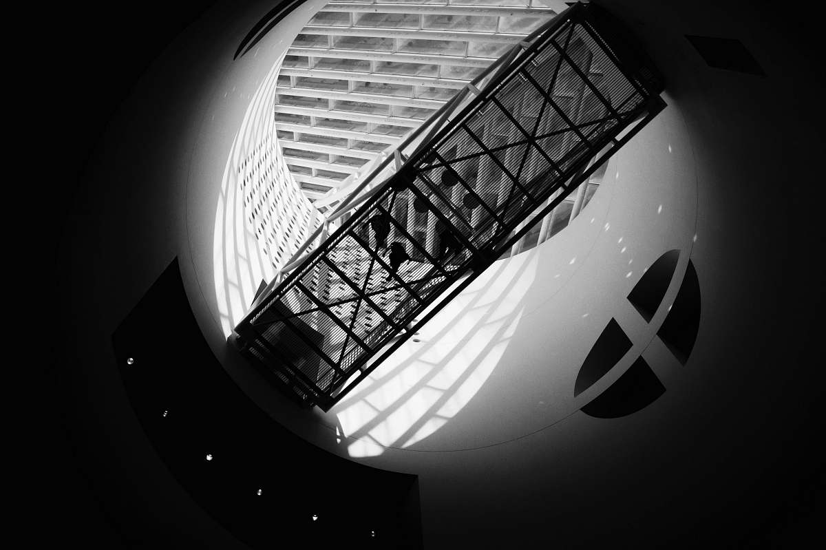 san francisco museum of modern art black metal stair on top of building san francisco